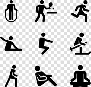 Solid Fitness Human Pictograms   Gym Exercise Icon Png  Transparent Png