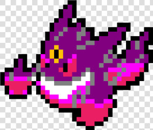 Mega Gengar Pixel Art   Png Download   Mega Pokemon Pixel Art  Transparent Png