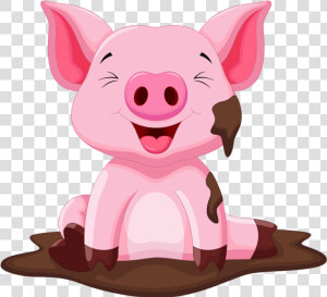 Livestock   Cute Pig Clipart  HD Png Download