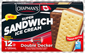 Chapman S Double Decker Ice Cream Sandwich   Chapman  39 s Ice Cream Sandwich  HD Png Download