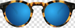 Transparent Sunglass Clipart   Tortoise Glasses Blue Lens  HD Png Download