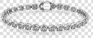 18k White Gold Bracelet Diamond Showcase Longview    Zilveren Armband Met Zirkonia  HD Png Download