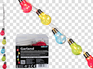 Guirnalda De Luces Con 5 Bombillas De Plástico Multicolor   Online Advertising  HD Png Download