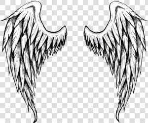 Archangel Drawing Free Download On Unixtitan   Open Angel Wings Drawing  HD Png Download