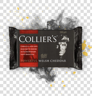 Colliers Cheese Collier S Powerful Cheddar   Collier  39 s Powerful Welsh Cheddar  HD Png Download