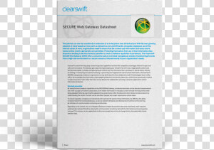 Clearswift Swg Datasheet   Brochure  HD Png Download