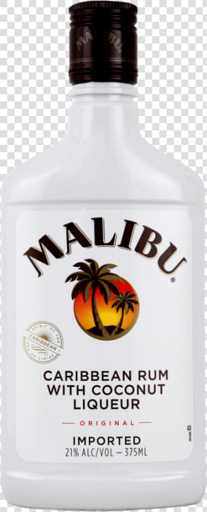 Malibu Rum Caribbean Original 375ml Bottle   Malibu  HD Png Download