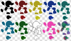 Transparent Mr Game And Watch Png   Mr Game And Watch Colors  Png Download