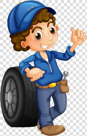 Vector Library Car Auto Illustration Maintenance Experts   Mechanics Cartoon  HD Png Download