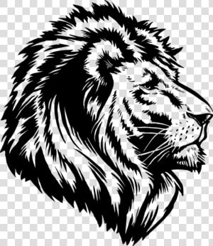 Lion T shirt Clip Art   Black And White Lion Transparent  HD Png Download