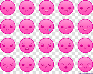 Banner Stock Pink Emoticons Sweet Clip   Transparent Pink Emoticons  HD Png Download