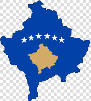 Kosovo Blue Map   Kosovo Map Flag  HD Png Download