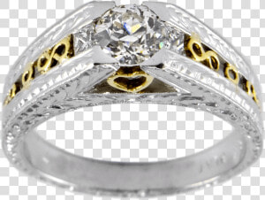 Tacori Platinum 18k Yellow Gold Diamond Engagement   Engagement Ring  HD Png Download