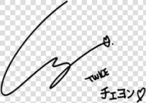  chaeyoung  autograph   Twice サイン 背景 透過  HD Png Download