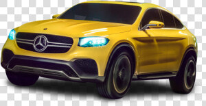 Mercedes benz   Mercedes Glc Coupe Yellow  HD Png Download