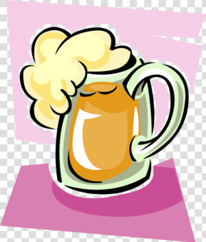 Vector Illustration Of Frothy Mug Of Beer Alcohol Beverage  HD Png Download