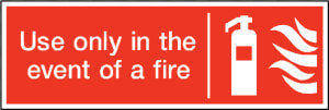 Use Only In The Event Of Fire Safety Sticker   Coquelicot  HD Png Download