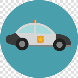 Free Police Car Icon   Police Car Icon Circle  HD Png Download