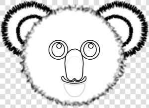 Clip Arts Related To   Koala Bear Face Colouring  HD Png Download