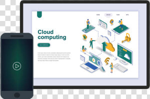 Banner Image   Isometric Cloud Computing Illustration  HD Png Download