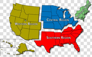 Southern Region Us States Map Regions Explained Fresh   Rural Vs Urban Map  HD Png Download