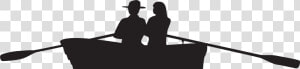 Silhouette Boat Royalty free Clip Art   Couple On Boat Silhouette  HD Png Download