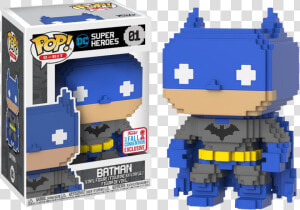 Batman 8 bit Nycc17 Pop Vinyl Figure   8 Bit Pop Funko  HD Png Download