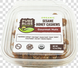 Organic Sesame Honey Cashews Gourmet Nuts   Pure Bliss Nuts  HD Png Download