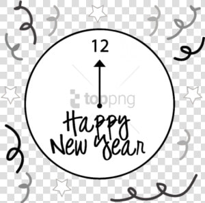 Free Png Download New Years Eve Clock Png Images Background   New Years Eve Clip Art Black And White  Transparent Png