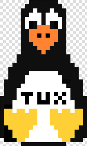 Tux Pixel Art   Png Download   8 Bit Luigi Pixel Art  Transparent Png