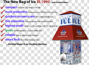 Ice Vending Machine By Bag Of Ice   Dry Ice  HD Png Download