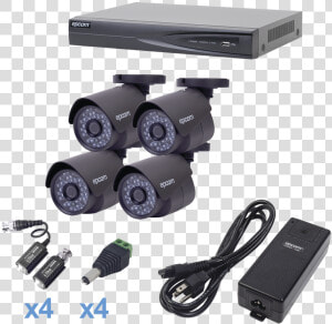 Kit De 4 Camaras Bala De Vigilancia Turbo Hd Disco   Camaras De Seguridad Epcom  HD Png Download