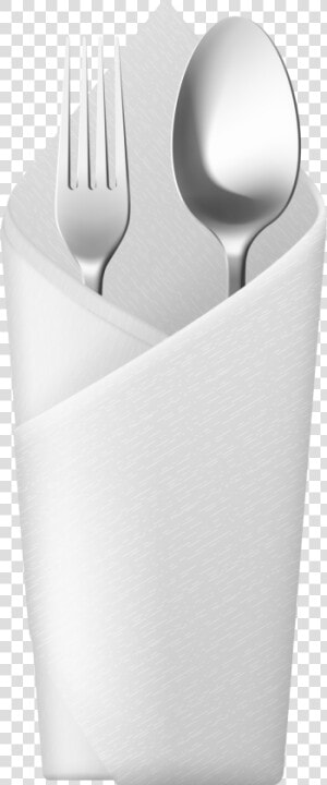 Spoon And Fork In Napkin   Mobile Phone  HD Png Download