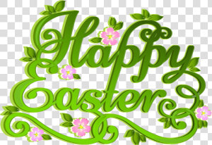 Green Happy Easter Transparent Png Clip Art Image   Happy Easter Png Transparent  Png Download