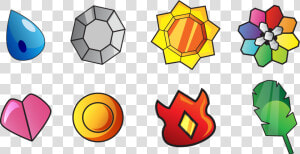 Indigo League Badges   Pokemon Gym Badges Png  Transparent Png