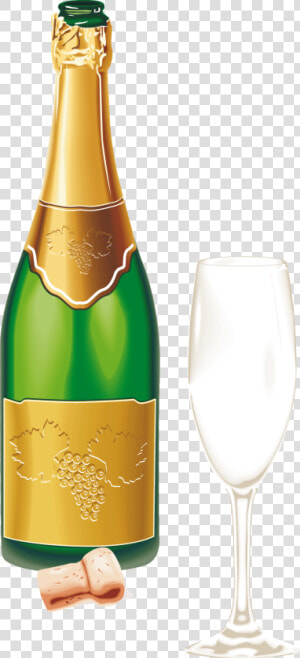 Sparkling Wine From A Bottle Png Image   Green Wine Bottle Png  Transparent Png