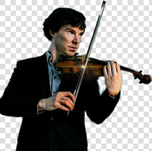 Sherlock Violin Benedictcumberbatch   Sherlock Holmes With Violin Transparent  HD Png Download