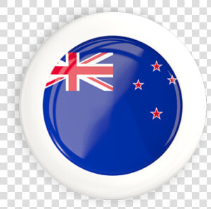 White Framed Round Button   New Zealand Flag  HD Png Download