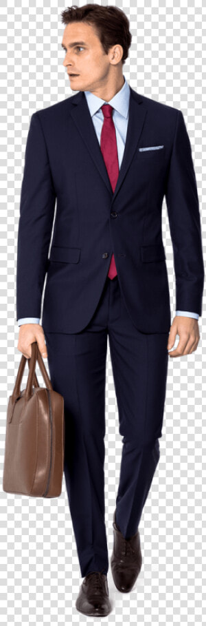 Blue Pure Wool Wide Lapel Suit With A Pocket Square   Kiton Suits For Men S  HD Png Download