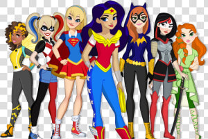 Main Characters From Left To Right   Dc Super Hero Girls Characters  HD Png Download