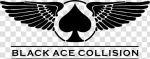 Black Ace Collision Logo   Graffiti Wings On The Wall  HD Png Download