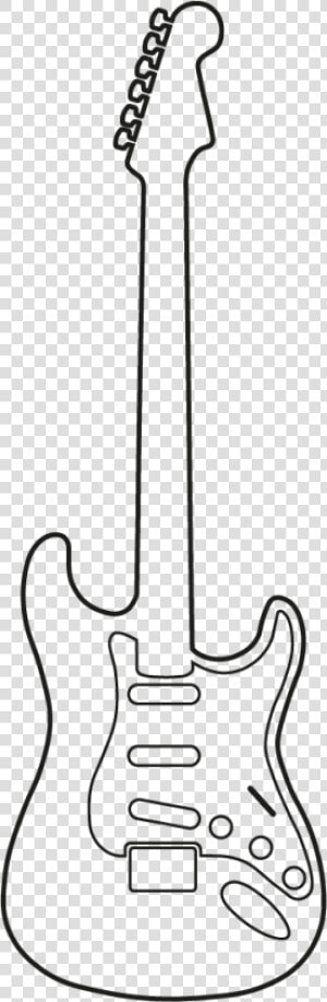 Electric Instruments Guitar Musical String Bass Clipart   Electric Guitar Images Black And White  HD Png Download