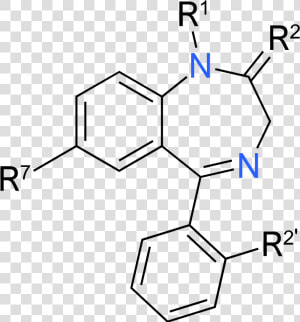 Clonazepam Structure   Lormetazepam Structure  HD Png Download