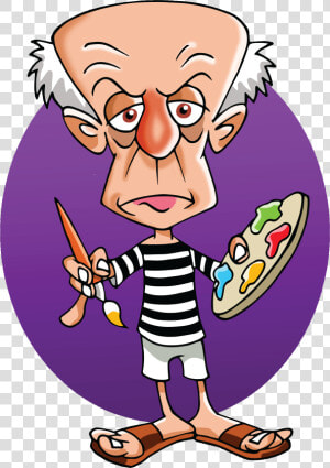 Eps Pablo Picasso Cartoon Caricature   Halten Und Parken Verboten  HD Png Download