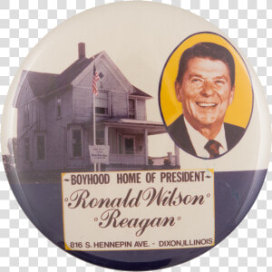 Boyhood Home Of President Reagan Event Button Museum   Label  HD Png Download