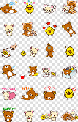 Rilakkuma Transparent Line Sticker   Rilakkuma Stickers  HD Png Download