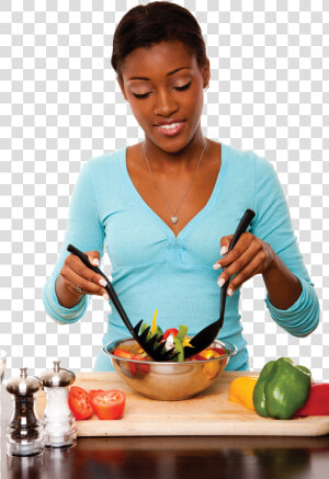 Young Black Lady Cooking   Png Download   Black Lady Cooking  Transparent Png