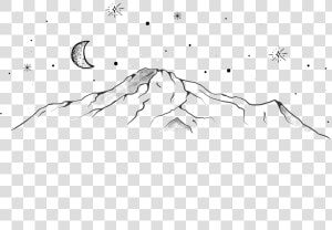 Clip Art Drawing Mountains   Sketch  HD Png Download