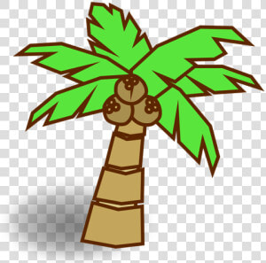 Coconut Tree Symbol   Coconut Tree Cartoon  HD Png Download