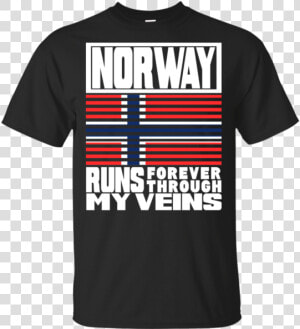 Norway Puerto Rico Runs My Veins Retro Flag T shirt   Active Shirt  HD Png Download